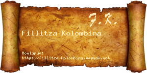 Fillitza Kolombina névjegykártya